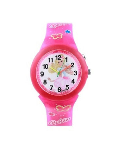 Silicone Strap Barbie themed Kids Analog Watch –Pink