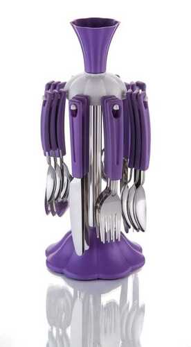 Purple Color Stainless Steel Cutlery Set For Kitchen