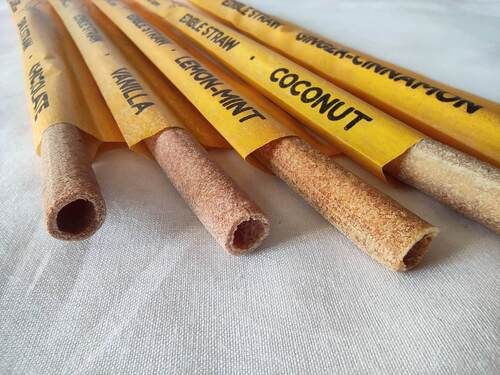 100% Natural Grain Made Edible Straws For Hot And Cold Beverage