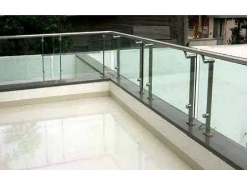 12 Mm Thickness Modern Polished Finish Stainless Steel Glass Railing Application: Construction