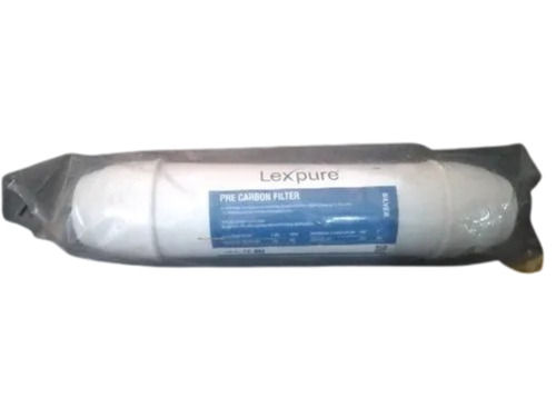 White 29.5X11.2X10.3 Cm Cylindrical Carbon Filter For Water Purifier For Commercial Use 