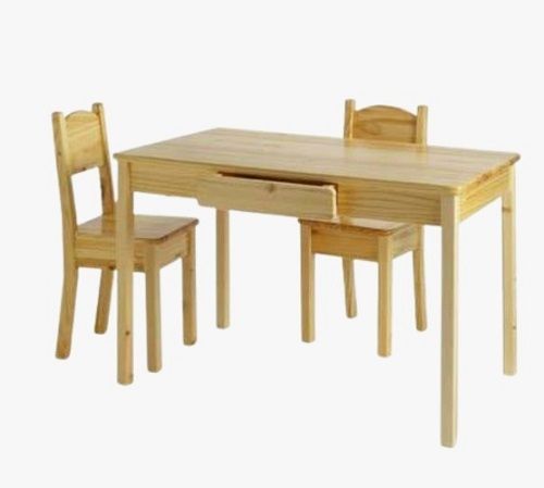 3 Feet Termite Resistance Polished Comfortable Teak Wooden Table And Chair