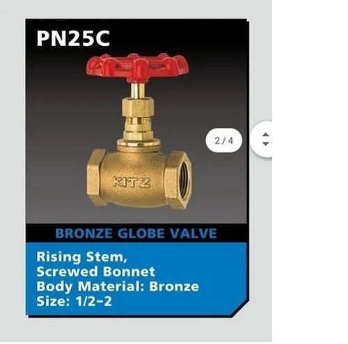 PN25C Bronze Rising Stem Hard Structure And Rust Proof Globe Valve