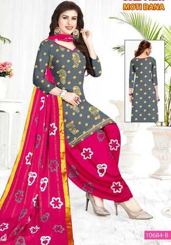 Pure Cotton Salwar Suit Dress Material With Matching Dupatta