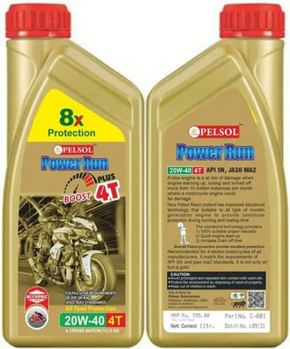 3.52 (G/cm3) Carbon And Hydrogen Low Viscosity 4 Stroke Engine Oil