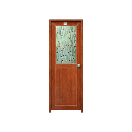 Brown Sliding Finished Teak Solid Wood 70 Mm Exterior Pvc Wood Door at