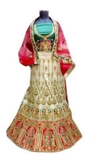 Premium Quality Semi Stitched Jacquard Designer Wedding Lehenga