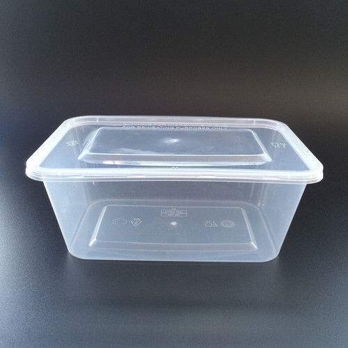 Square Shape Plain Plastic Container With Lid For Food Storage