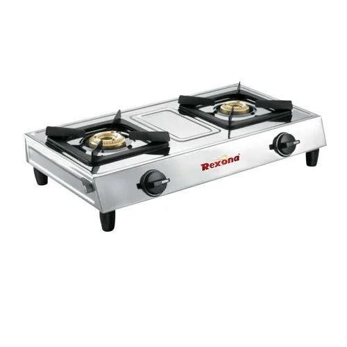 Two Brass Burner Gas Stoves (Rcw-202) - Gas Type: Lpg