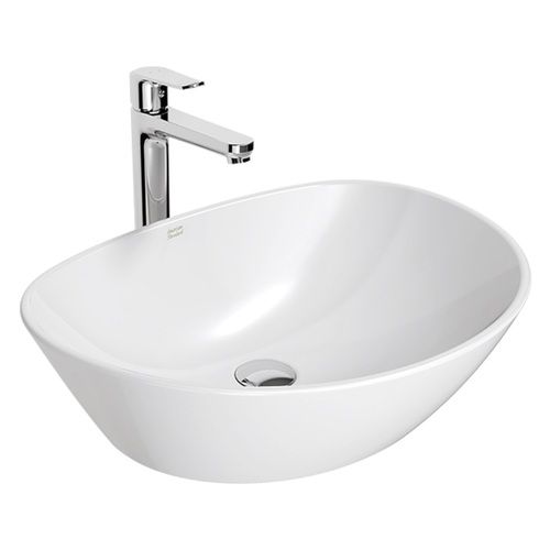 High Quality Elongated Shape Wall Mounted Glossy Surface Finishing Ceramic Wash Basin