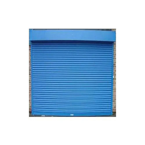 Blue Manual Exterior Vertical Insulated Aluminum Gear Rolling Shutter