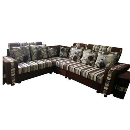 Termite Resistant 100% Natural Wood Five Seater L Shaped Modern Sofa Set