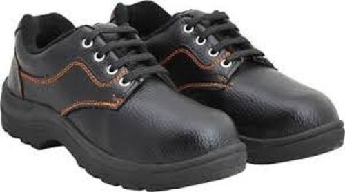 Leather Black Steel Toe Synthetic Safety Shoes