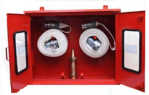 White 55Kg Home And Industries Safety Double Door Fire Hose Box