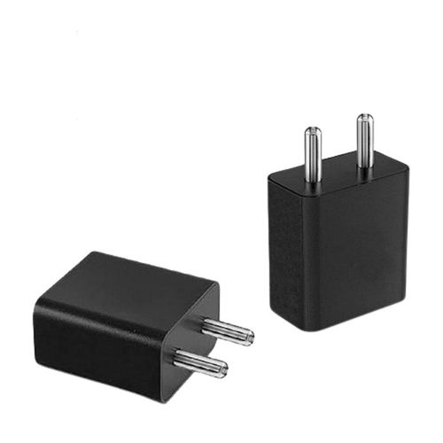 Polycarbonate Mobile Charger Adapter - Rectangular Bar Design, Black Color | Ac/dc Voltage Stabilization For Electronic Devices