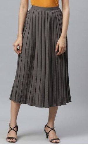 Casual Wear Girls Plain Long Cotton Skirt