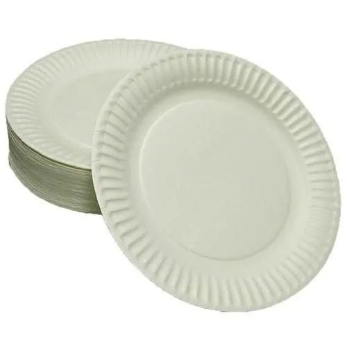 Eco Friendly Round Disposable Paper Plates, Size 6-8 Inch 