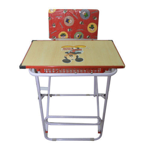 Modern Design Printed Foldable Study Table for Kids With Steel Frame