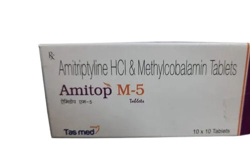 10 X 10 Strip Amitop Amitriptylinee Hcl Methylcobalamin Tablet