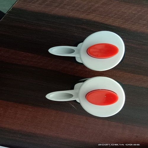 White 35 Mm Oval Shape Push Cock For Bathroom And Kitchen