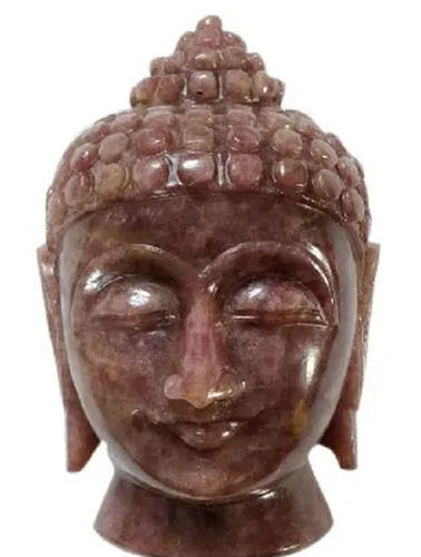 Brown 6 Inch Religious Handmade Quartz Stone Statue Of Buddha