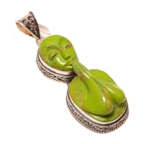 Classic Green Stone Fashion Pendant For Party Wear Place Of Origin: India