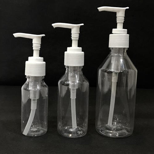 Empty Transparent Plastic Bottle For Hand Wash Use