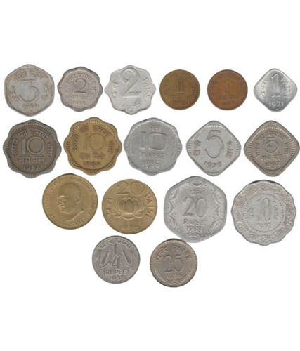 India Old Coins Coin Collection One Paisa, Two Paisa Three Paisa