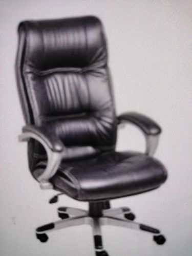 Silver Indian Style Waterproof Leather High Back Swivel Office Chair With Five Wheel