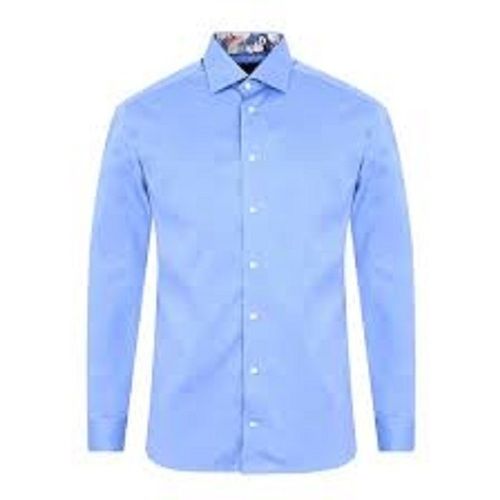 Light Blue Ladies Cotton Formal Shirts