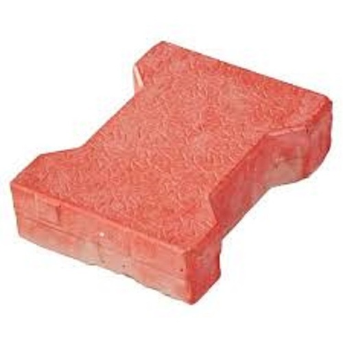 Rectangular Shape Handmade Solid Red Interlocking Block at Best Price