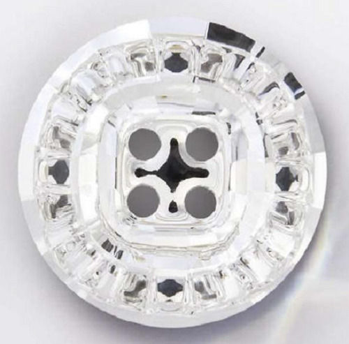 Shank Transparent Round Shape Crystal Garment Button