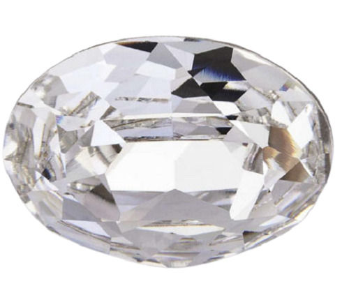 Unique Oval Shape Transparent Crystal Stone