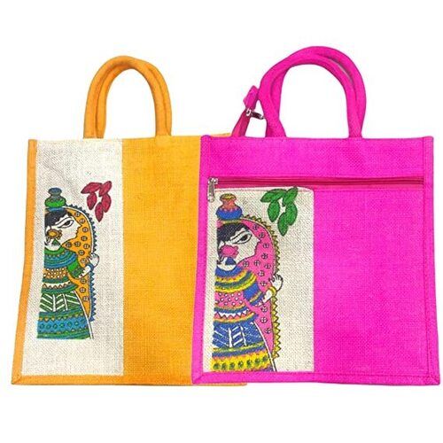 Colorful And Eco Friendly Jute Bags