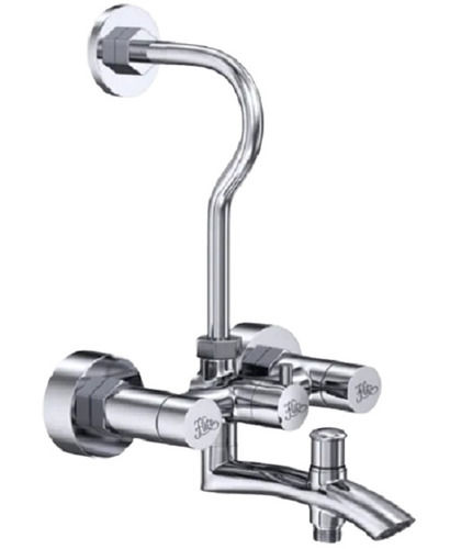 Steel 3 in 1 Wall Mixer with Bend Pipe for Overhead Shower for Bathroom Fittings