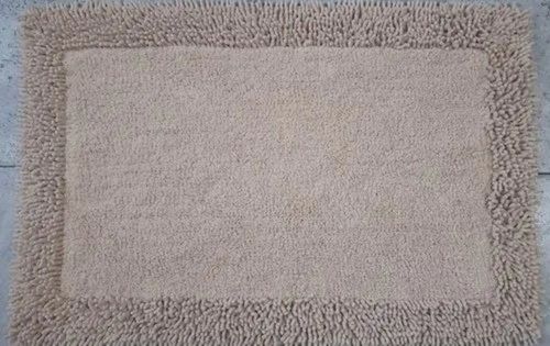 61 X 91.50 Cm Washable Plain Pattern Rectangular Chenille Border Bath Mats