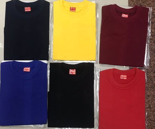 Men Round Neck Plain Cotton T Shirt For Casual Wear