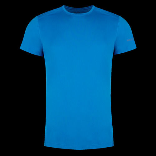 Regular Wear Plain Blue Mens T Shirt, All Sizes Available