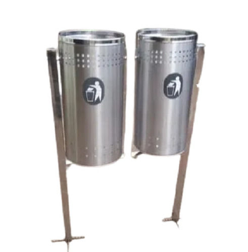 Silver Color Stainless Steel Swing Dustbin Application: Household