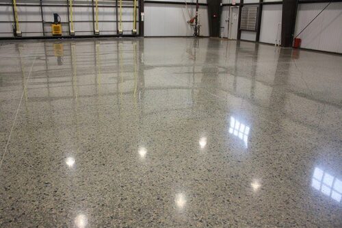 Silver Commercial Offices Polished Concrete Flooring