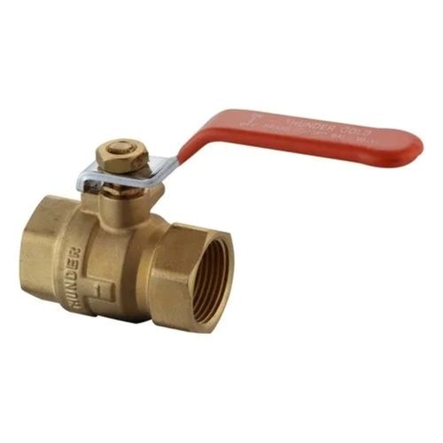 Golden High Strength Medium Pressure Finished Corrosion Resistant Medium Thunder Brass Ball Valve For Water Pressure