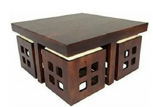  आधुनिक डिजाइनर पॉलिश महागोनी लकड़ी की कॉफी टेबल 