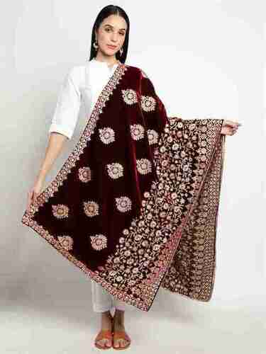 Printed Woolen Shawl For Ladies, Length 75- 80 Inch