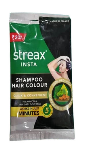 Black Quick Convenient Easy To Use Ammonia Free Gel Form Liquid Shampoo