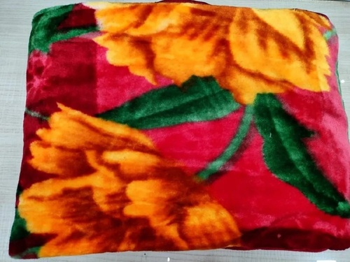 Shrinkage Resistant Striped Style Single Bed Mink Blanket