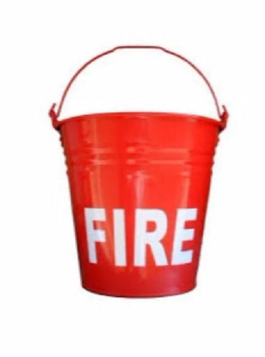 Red 10 Litre Capacity And 18 Inch Size Mild Steel Fire Buckets 