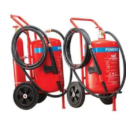 Red 4 Kg Home And School Aerosol Trolley Mounted Fire Extinguisher