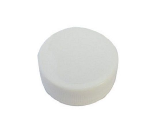 White 35 Millimeter Round High Density Polyethylene Screw Cap For Bottles 