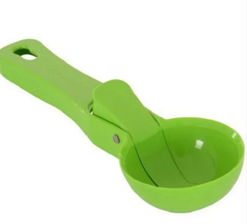 Green 20 Cm Plain Polished Finished Plastic Ice Cream Scoops