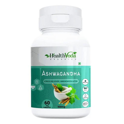 Herbal Supplements 500 Mg Health Veda Organics Ashwagandha Tablets For Stress Reliever